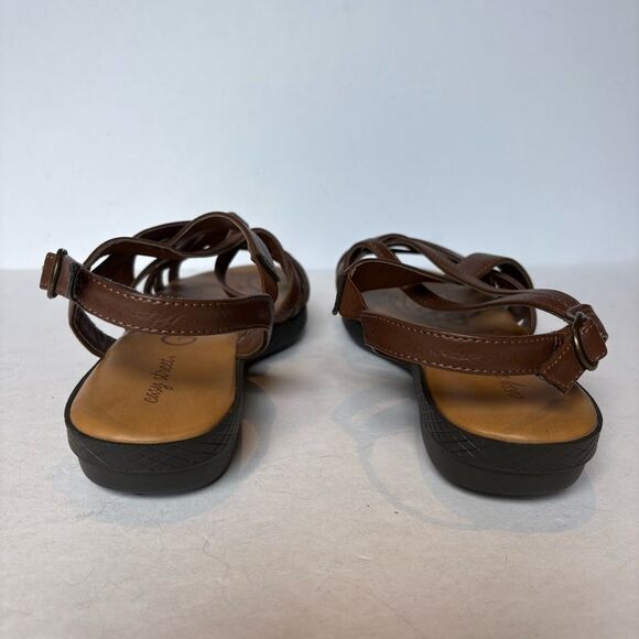 Easy Street Brown Sandals for Women Ankle Buckle Size 9W - Picture 5 of 8